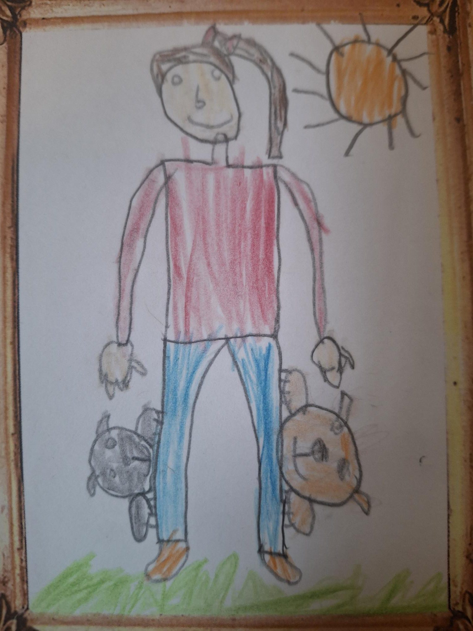 Lisa is drawn by Toby aged 6