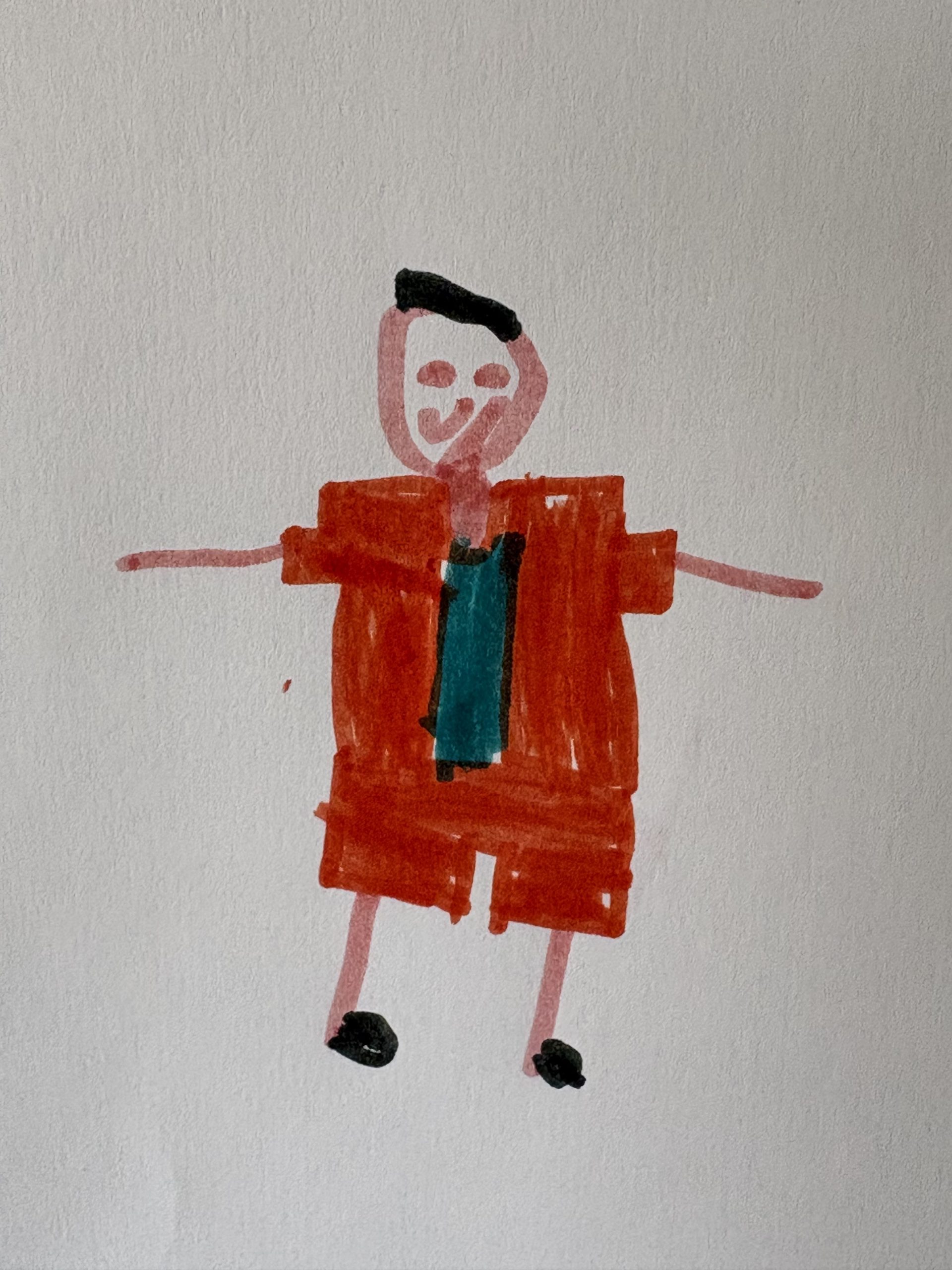 Daniel is drawn by Flynn aged 7